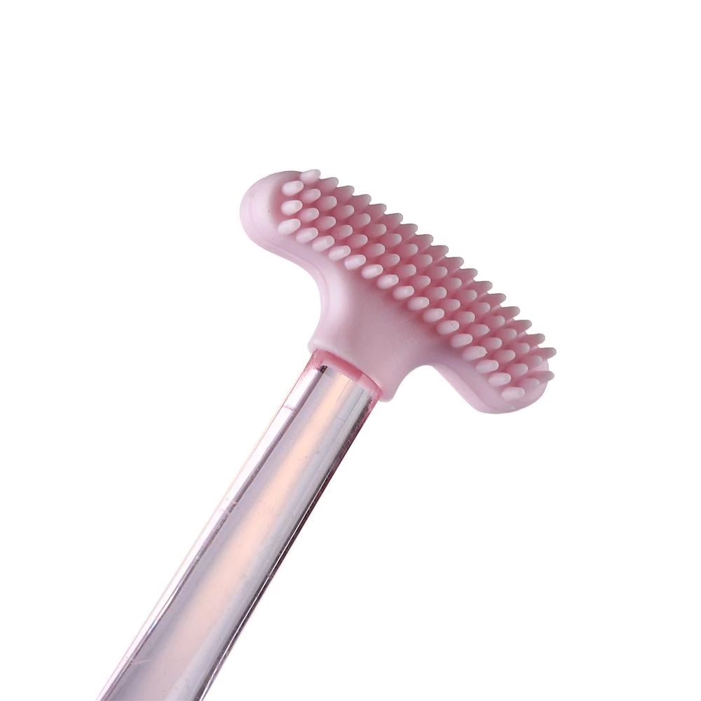 Soft Silicone Tongue Brush Cleaning the Surface
