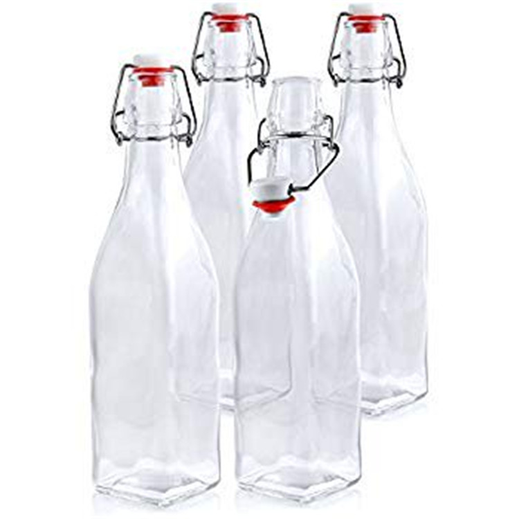 16 oz набор из 4 квадратных с вертящимся верхом, легкая крышка стеклянная чашка с двойными пивных бутылок