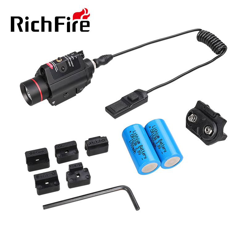 RichFire с переменным фокусным расстоянием CS тактический фонарь Glock 95 SW-TSW Беретта Sig Mil Std пистолет Светло-Зеленый Лазерный комбинированный para armalaser tactico