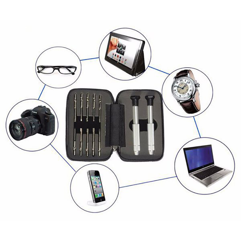 10pcs/lot Glasses Precision Screwdriver Kit Watch Jewelry Eyeglasses Multifunction Repairing Tool sets With Zipper Box