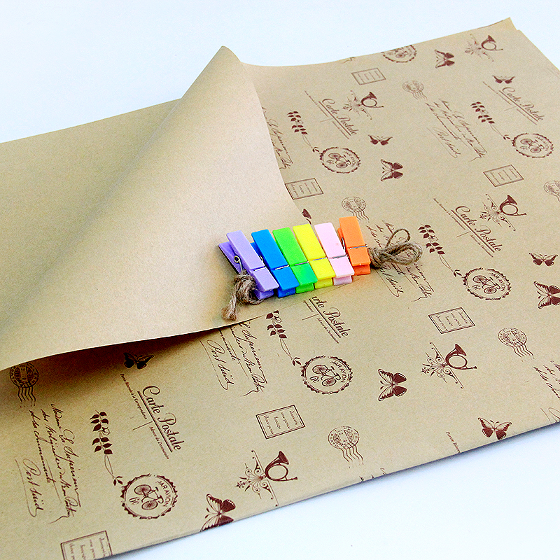 Manufacturer supply fashion eco-friendly kraft gift tissue paper wrapping