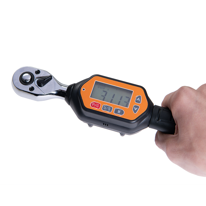 High quality short handle stainless steel buzzer and LED display electric instrument tool digital mini manual torque wrench
