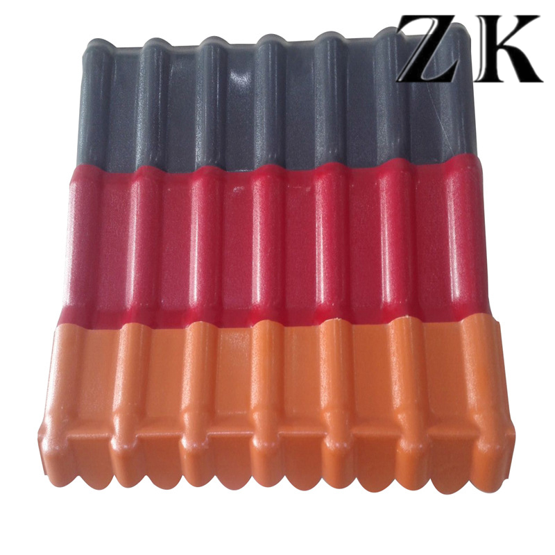 Plastic synthetic resin fire resistant ASA PVC corrugated roof tile