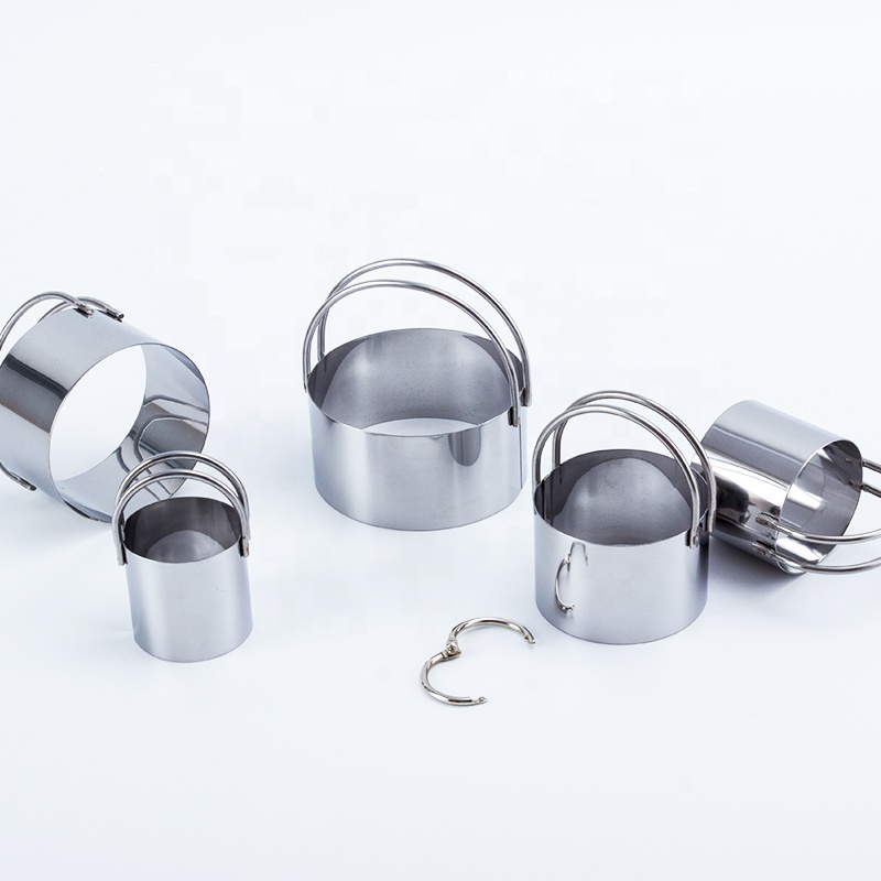 Baking Dough Tool 5 pcs Cookie Cutter Mold Stainless Steel Round Biscuit Cutters Set