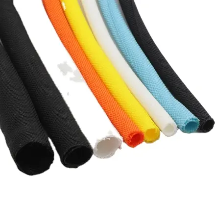 PET Electric Cable Sleeve Cable Protection Sleeve self closing pet braided sleeve