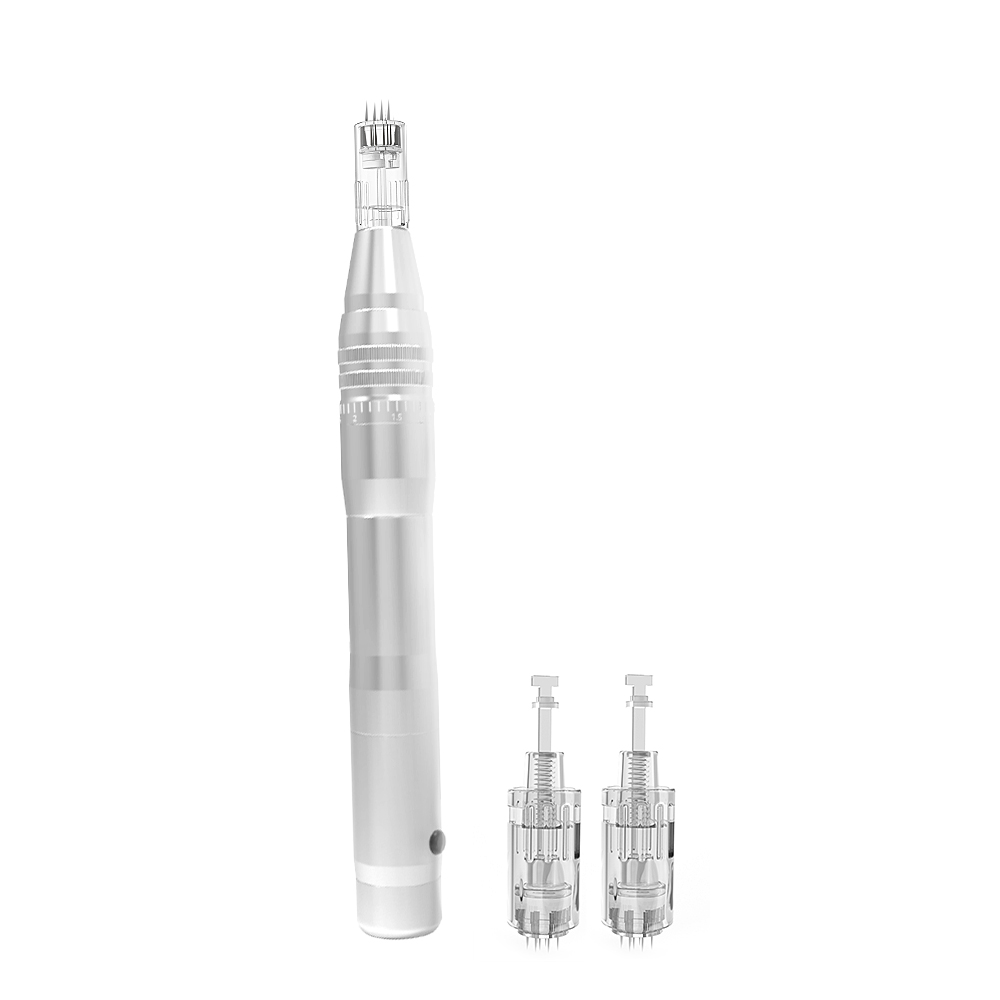 Профессиональный Microneedling ручка с 2 шт. 12 штепселный картридж беспроводной Dermapen для автомобильных электрических штамп дермы ручка 7 видов цветов светодиодной подсветкой