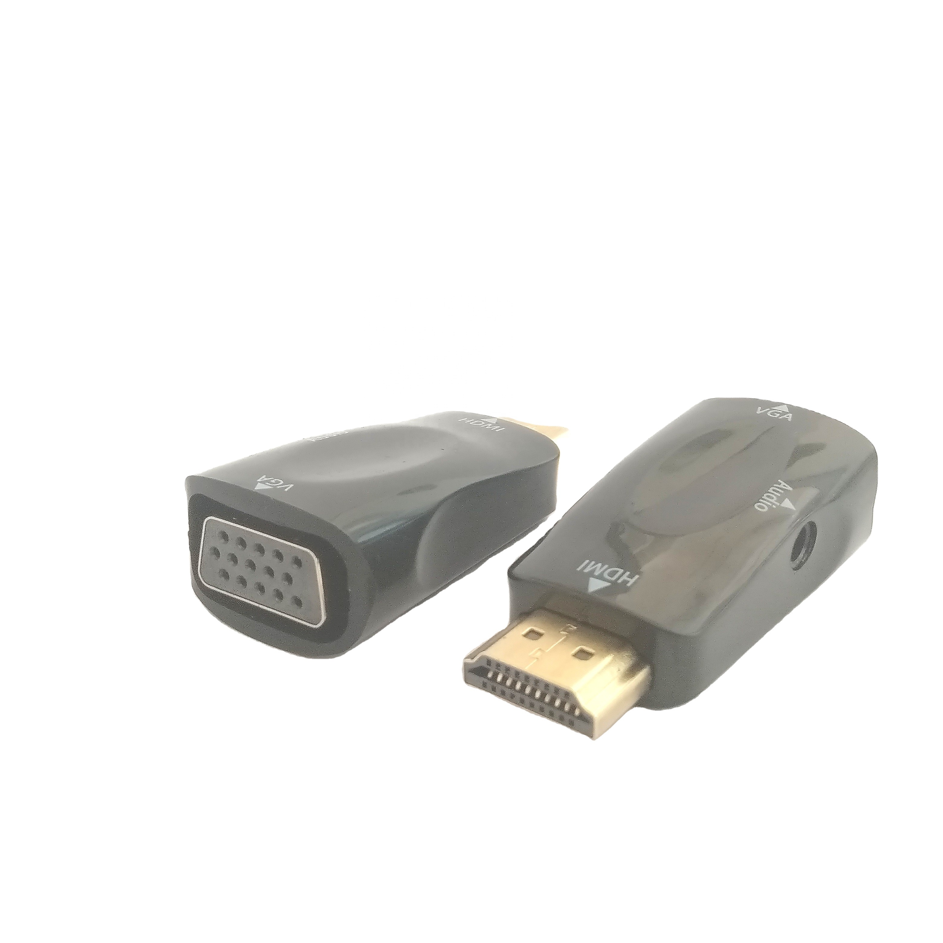 Переходник 1080P HDMI папа-VGA мама с аудио разъемом