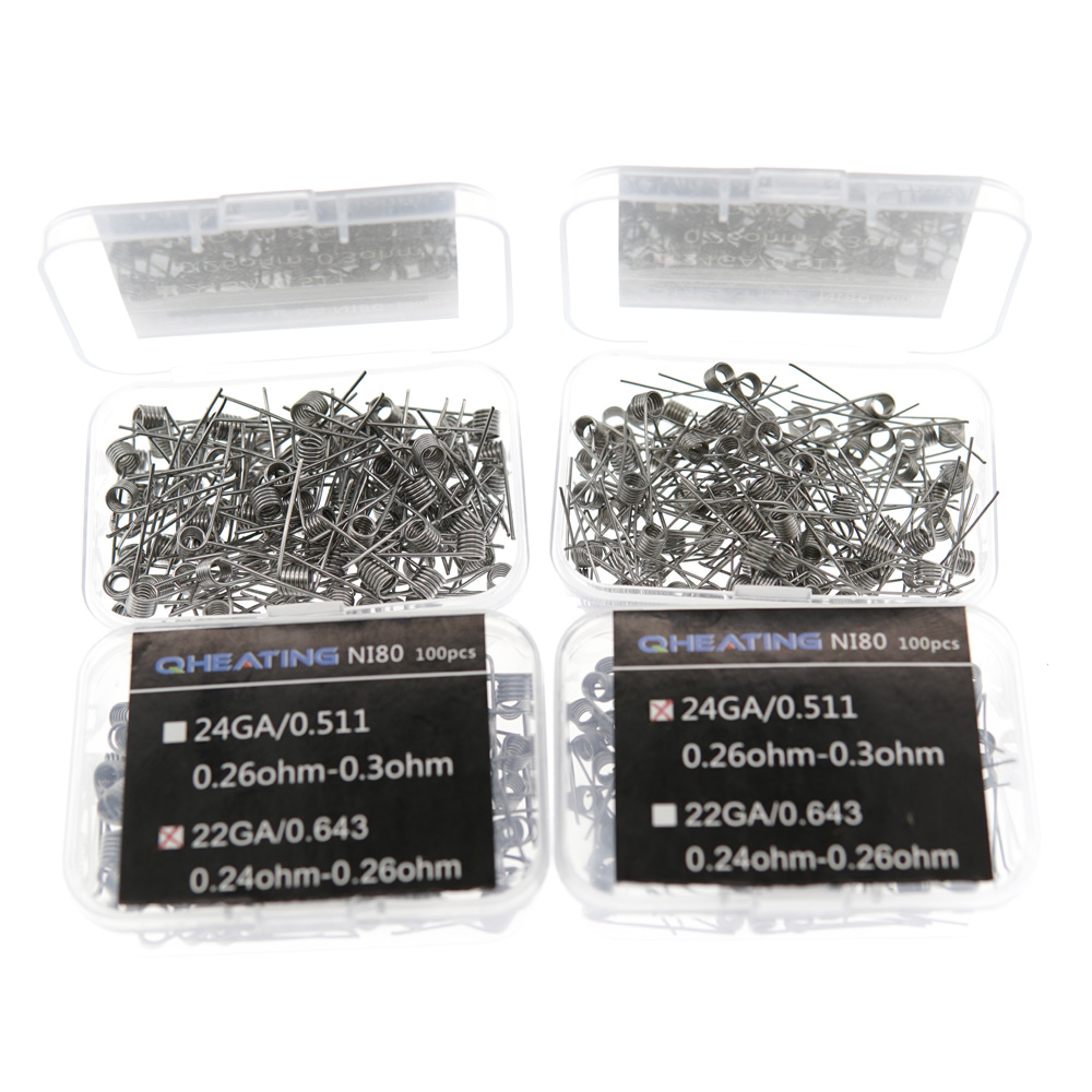 Nichrome Ni80 prebuilt coil 100pcs ALIEN fused clapton wire for vaping