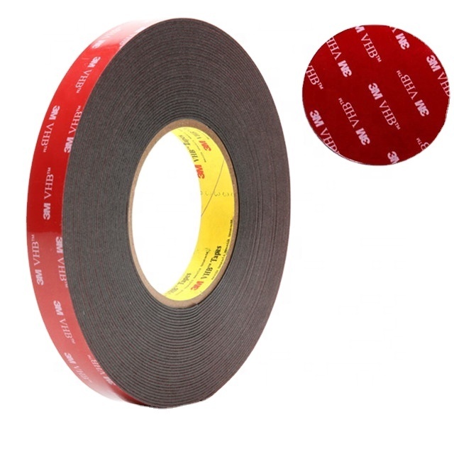 Die Cut 3M 5952 VHB Double Sided Expanding Foam Adhesive Tape Sticker for Bare Metal Applition,black 1.1mm Thick Black Acrylic
