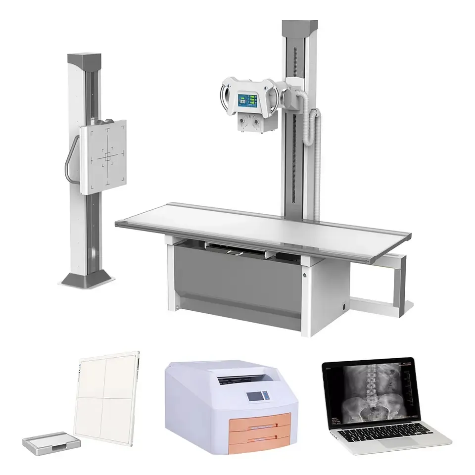 NEW 50KW / 65KW iRAY Wireless 17*17 FPD Digital X-ray Equipment, Fixed Type Hospital Medical High Frequency X ray Machine