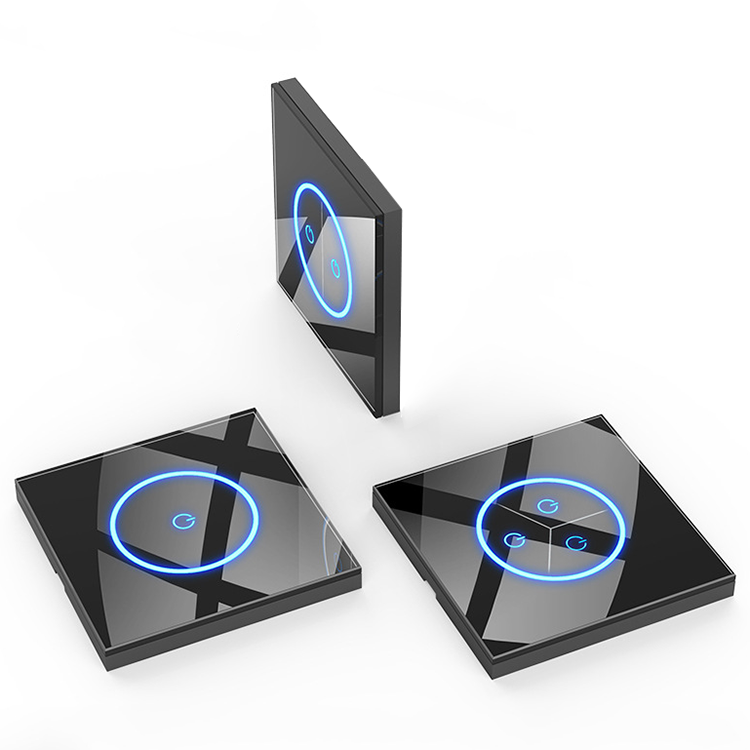 3 Gang RF Control Modelar and Body Touch Panel Switch (3 Way) Match with the main WIFI switch and Powered by button battery