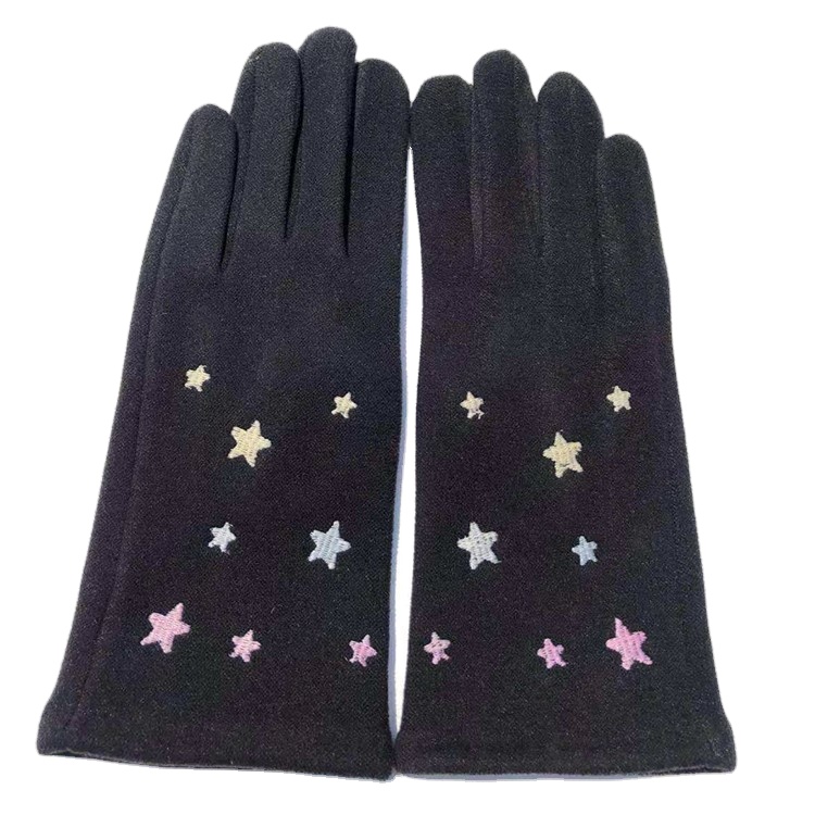 New autumn and winter windproof and warmth touch screen outdoor finger-pointing rabbit wool gloves