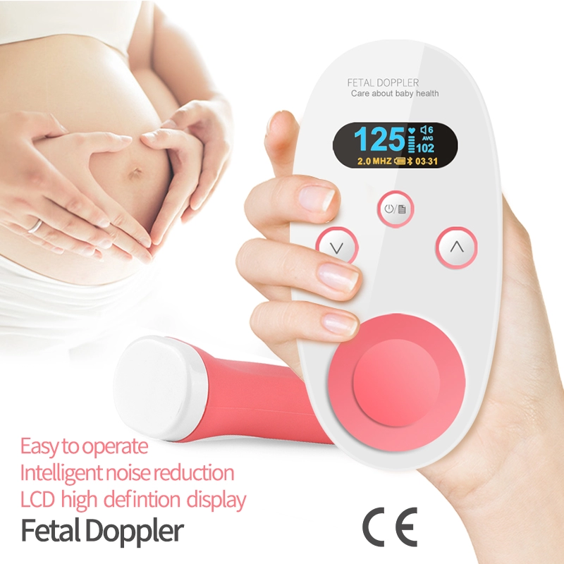 CE ROHS approved how to hear baby heartbeat at home without doppler vascular portable wireless baby monitor