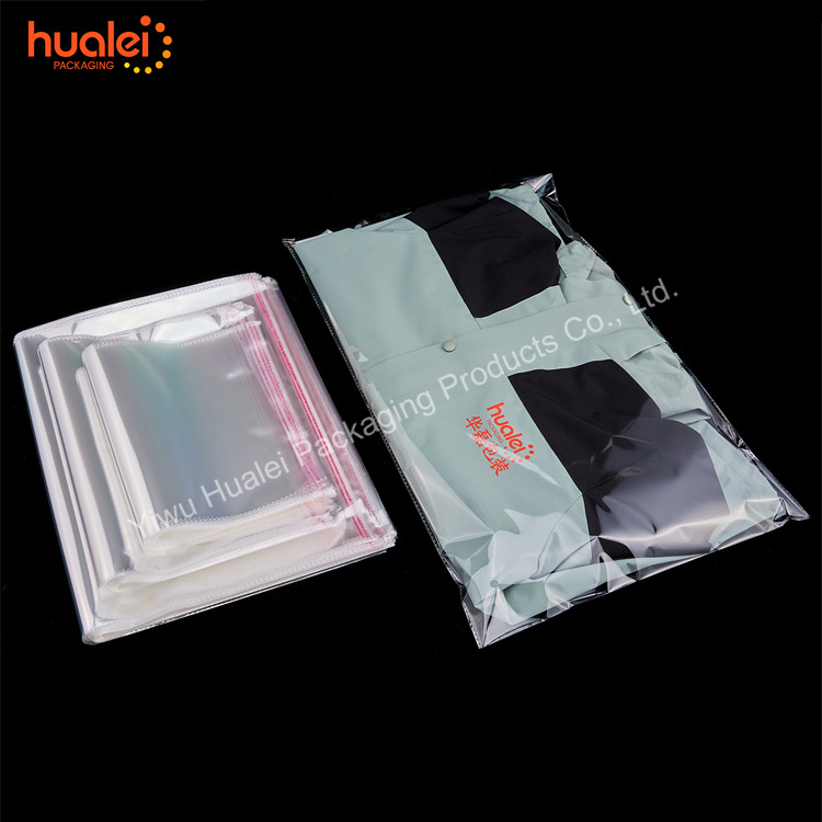 Transparent Self Adhesive Seal Oppbag Packing BOPP PP Opp Cellophane Cello Plastic Bag For Clothing Clothes T-shirt Socks