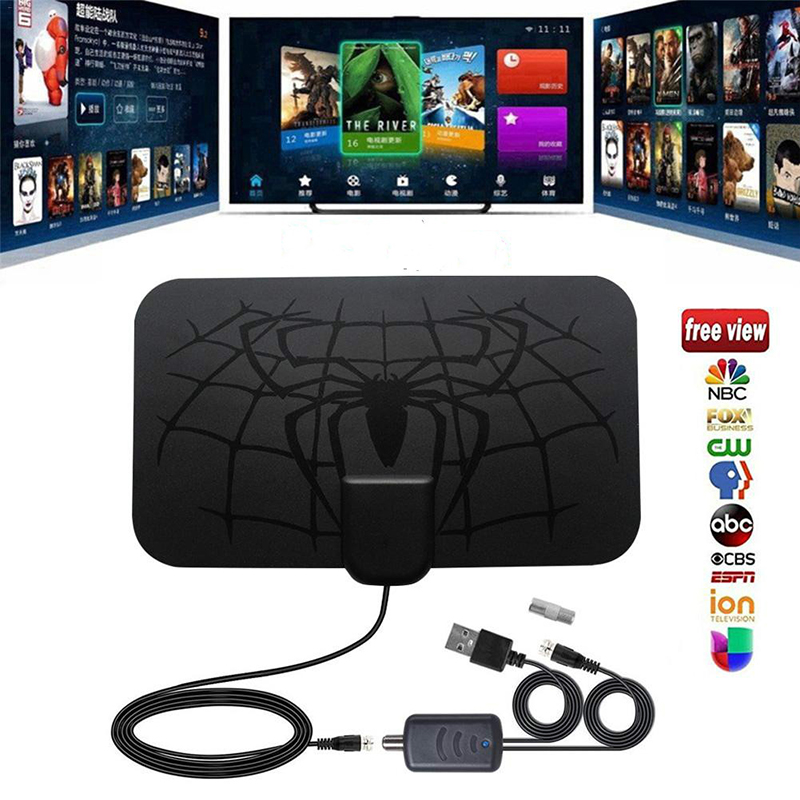 Цифровые антенны freeview телевизионная антенна Крытый 1500 миль HD телевизионная антенна приемник 1080p DVB-T2 спутниковый приемник сигнала при разнесённом приёме