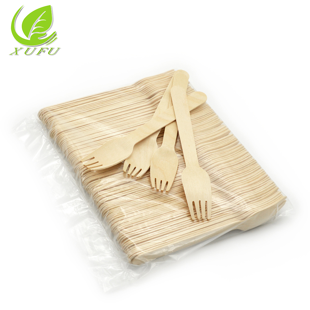Деревянная вилка 140 мм мини деревянная биоразлагаемая Compostable Birchwood вилка