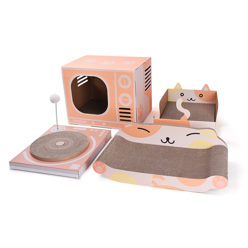 Quick Seller Pet large non-shrinking corrugated cat scratcher cat scratching board round bed