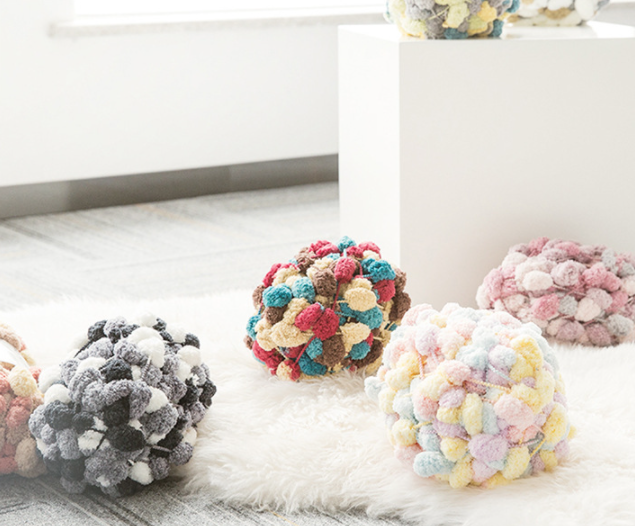 Charmkey 150g Super chunky yarn hand knitting Popcorn Fancy Yarn Wholesale Chunky chenille yarn