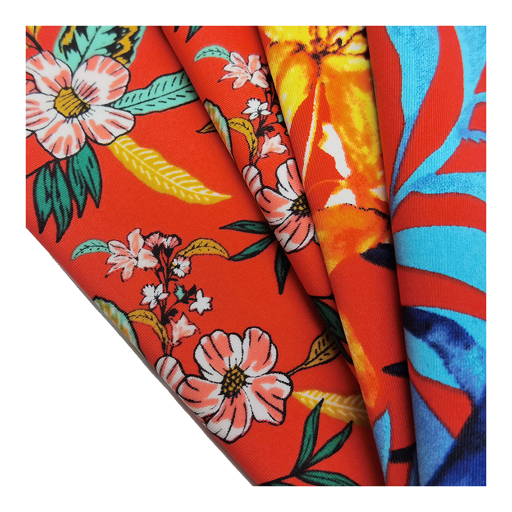 Four-way Stretch Spandex Nylon Dress Plain Customized Gsm Print Fabric