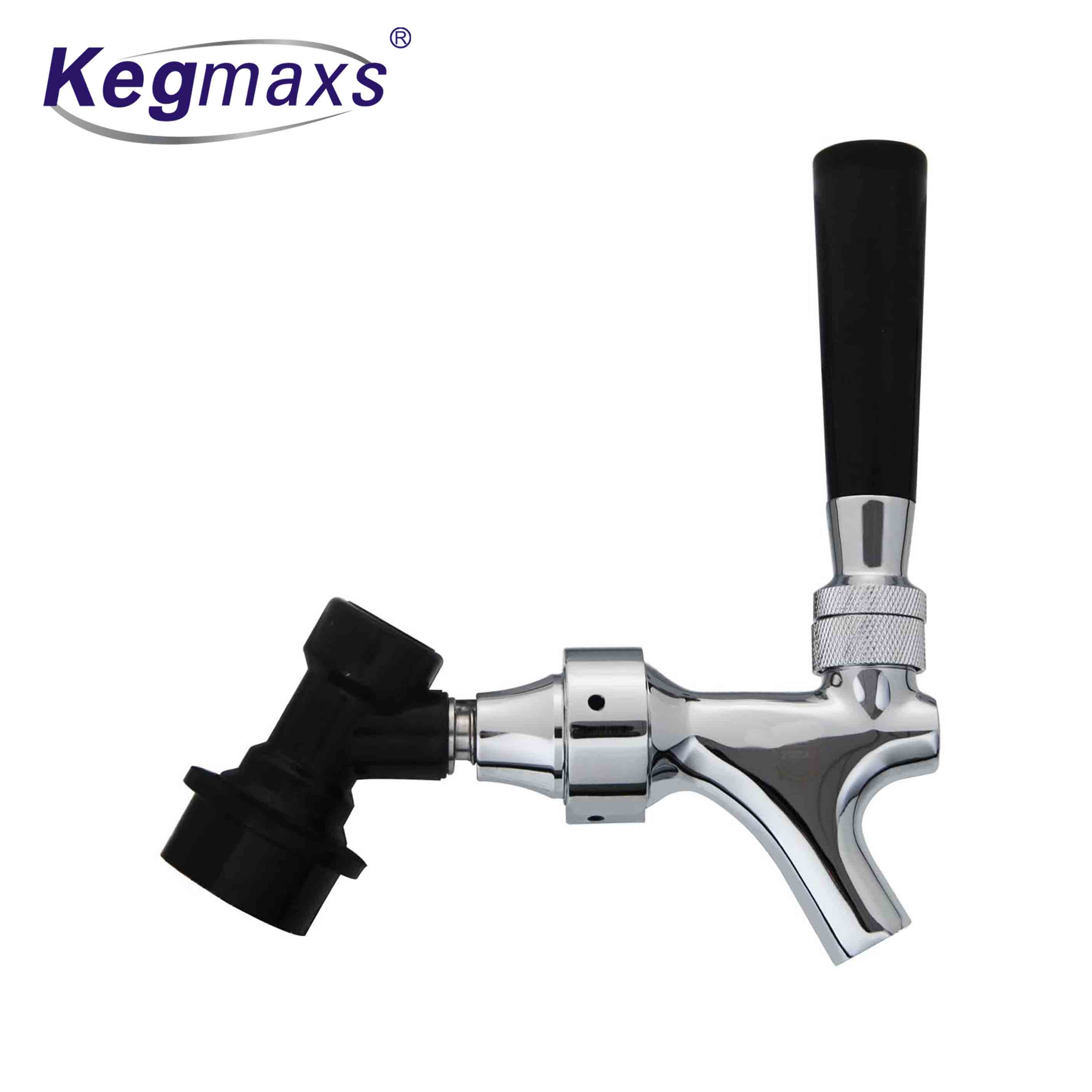 Кран Kegmaxs из нержавеющей стали 304 для пивной бочки, кран с шариковым замком, Отсоединяемый хромированный корпус для домашнего пивоварения
