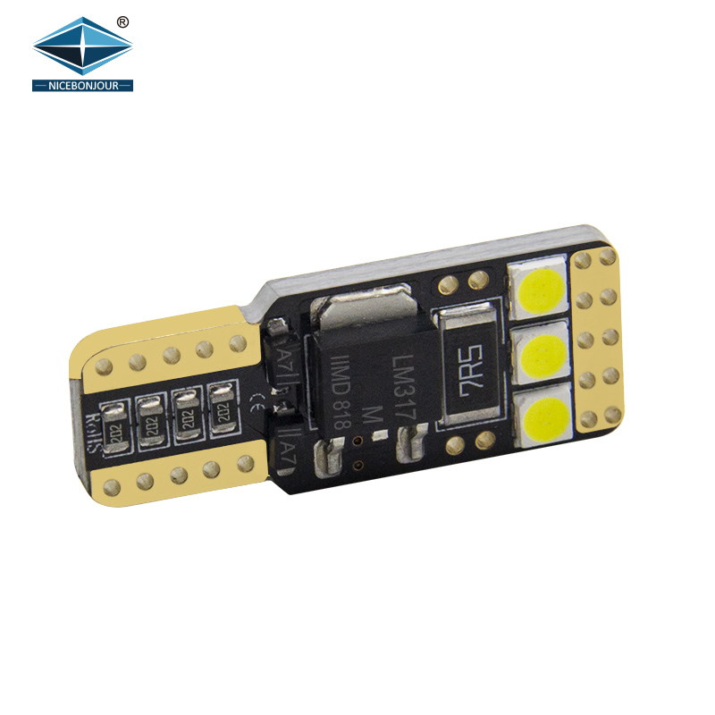 Сверхъяркая система освещения автомобиля, внутреннее освещение T10 3030 6 Smd T10 194 W5W, светодиод с can-шиной