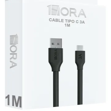 Cable con salida de tipo C cargada rapida 3A USB 2.0 1m 1 HORA