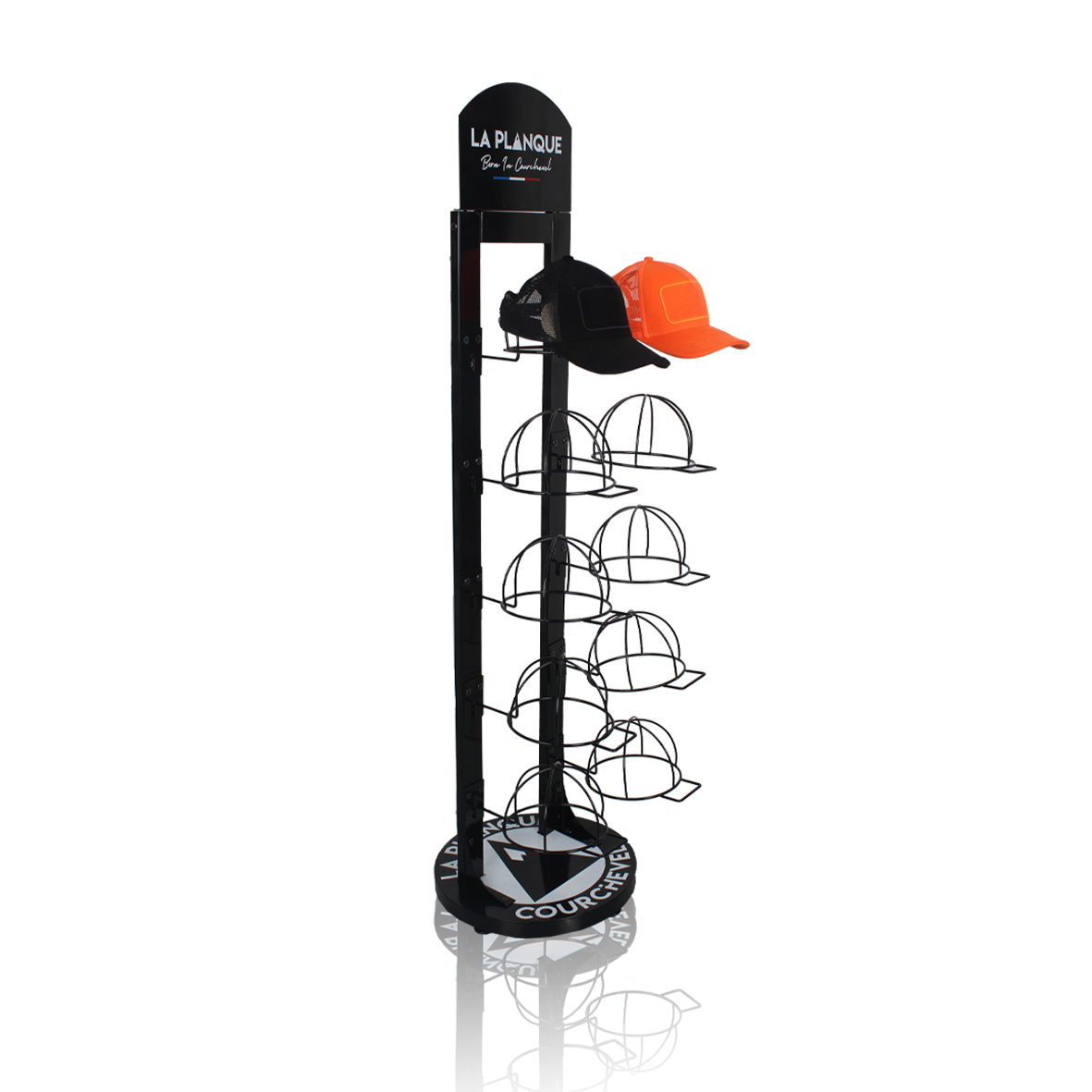 Retail Metal Floor Standing Baseball Cowboy Cap Hat Display Rack Stand For Retail Stores