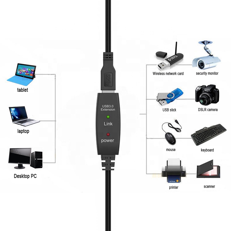 Xput 5 Гбит/с Активный USB 3,0 Удлинительный кабель для подключения к usb-адаптеру USB кабель-удлинитель для 3,0 удлинитель кабеля для передачи данных для компьютера ПК