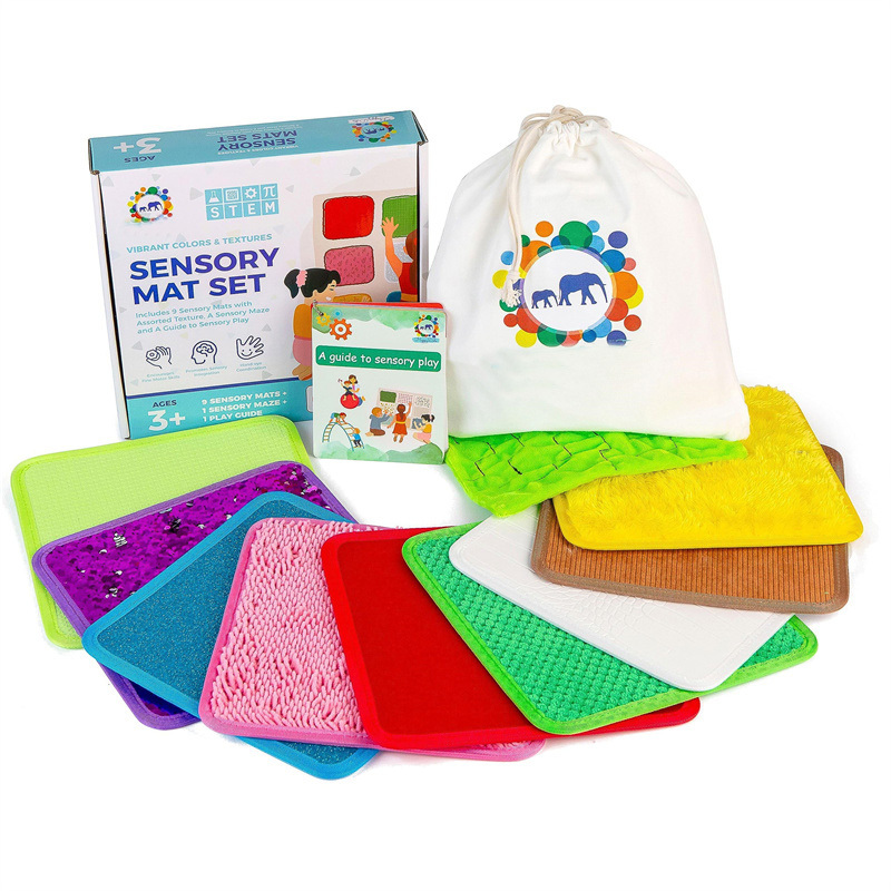Sensory Mats for Autistic Children Assorted Fabric Educational Tactile Sensory Toys for Autistic Kids Children for Sensory Wall