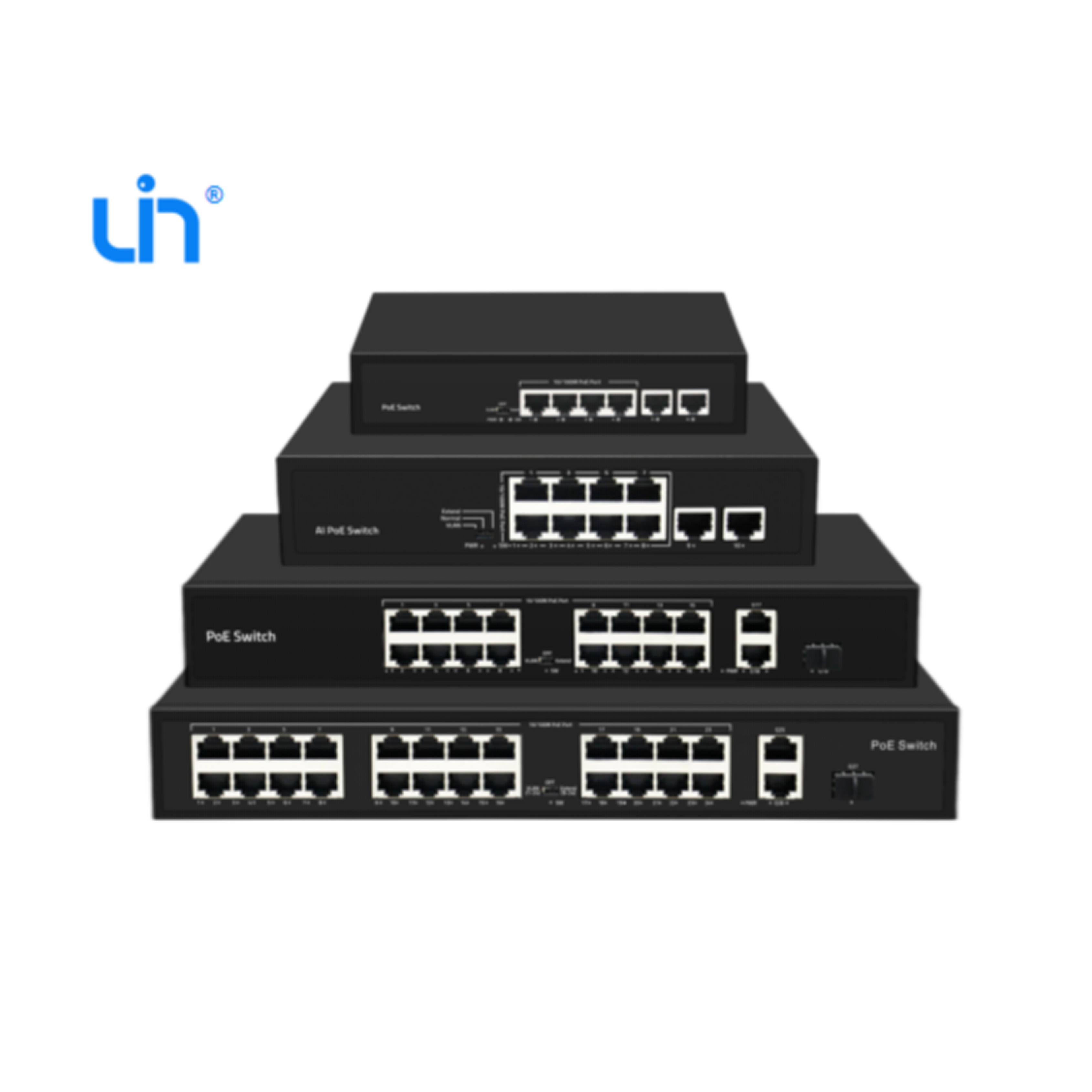 UIN OEM/ODM,AF/AT стандартный порт 4 8 16 24, Поддержка VLAN,10/100 м и гигабитный сетевой коммутатор PoE