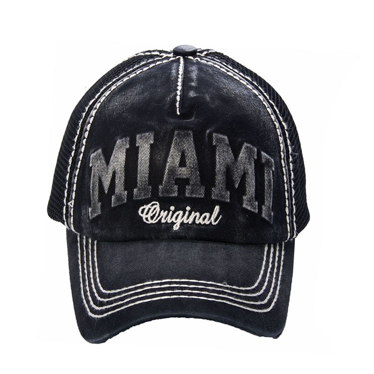 Wholesale Miami Unisex Embroidered Cotton Vintage Ny Custom Logo Designer Outdoor Baseball Cap,Fitted Baseball Caps