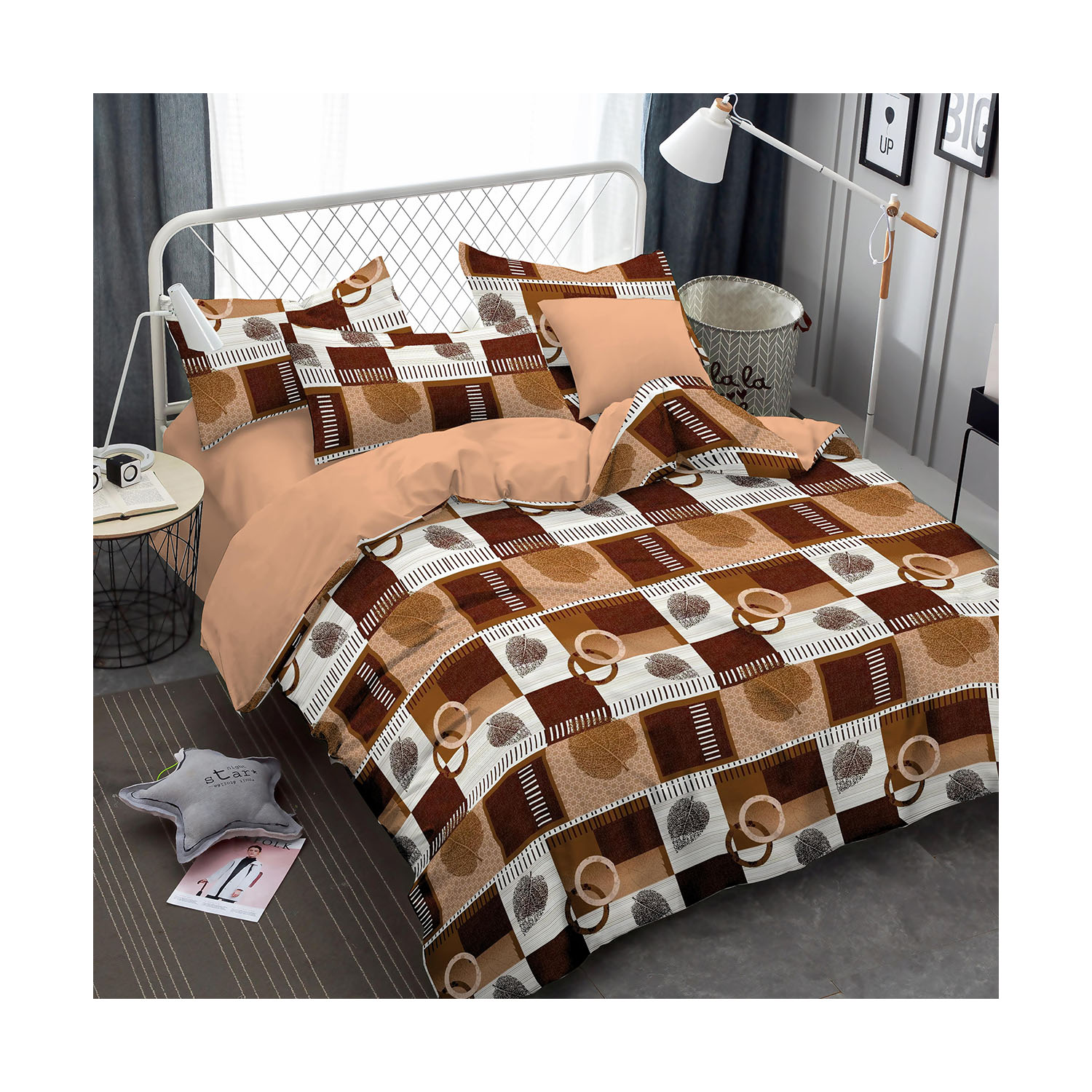 wholesale 100% polyester brushed microfiber pigment printed fabric