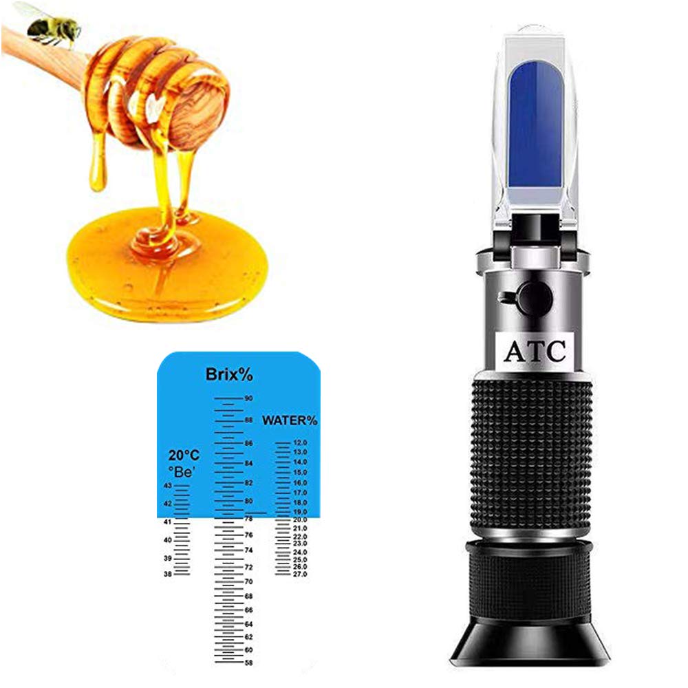 3-in-1 Honey Refractometer Brix Moisture Baume Tester Meter with ATC