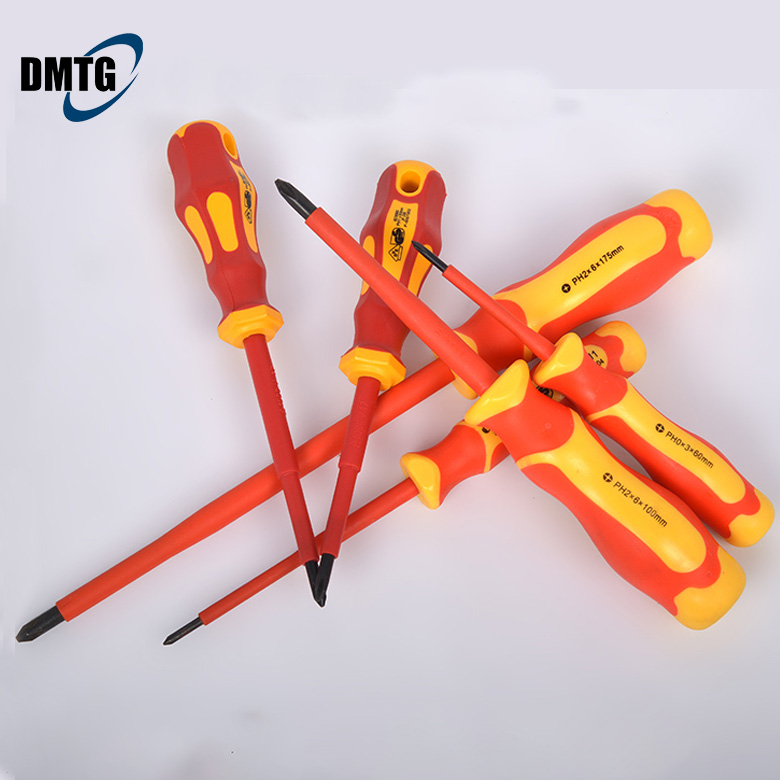 DMTG 93823 изолированные отвертки крестовые шлицевые электрические отвертки изоляционные Инструменты Отвертка