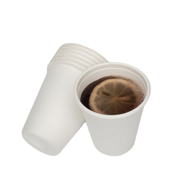 Wholesale high quality disposable environmental protection 8OZ 12OZ 16OZ paper sugar cane coffee cup paper cup