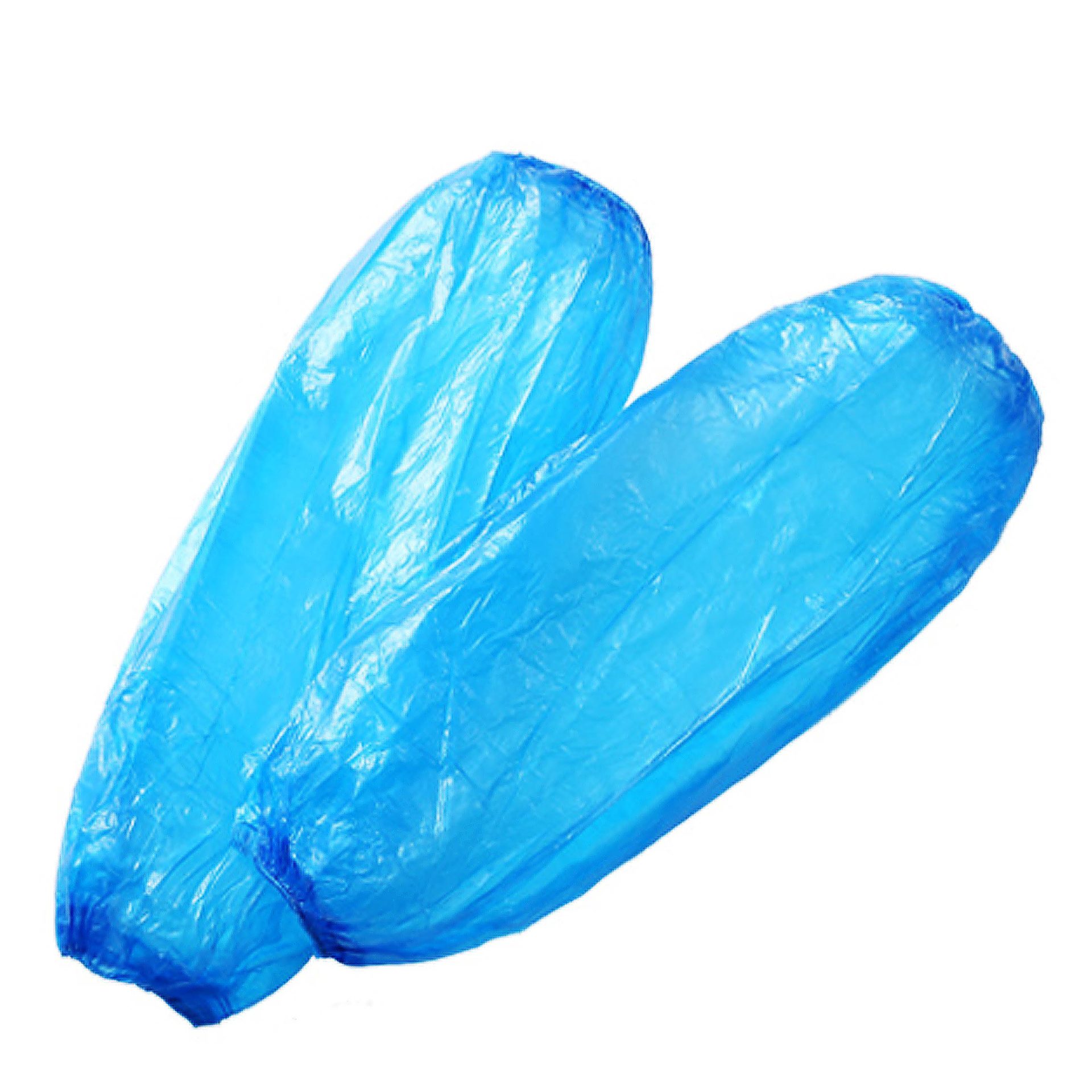Disposable sleeve waterproof and oil proof thickened wear resistant PE dustproof working arm blue oversleeves