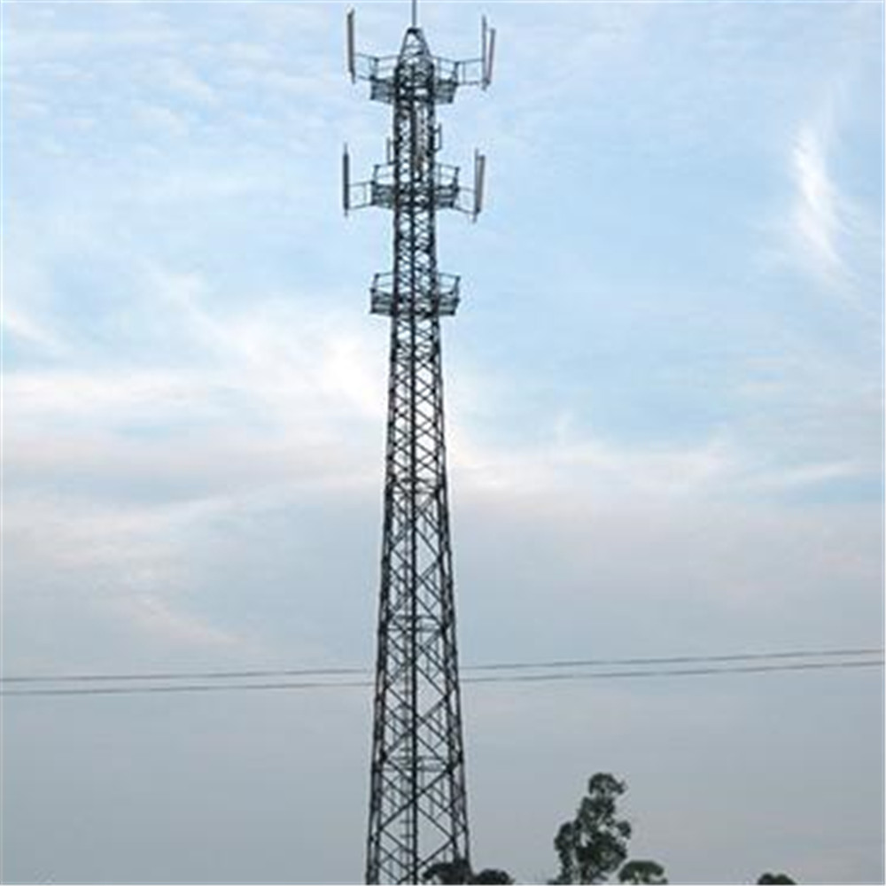 Self Supporting 3 Leg Legged Tubular GSM MV Antenna Telecommunication Tower