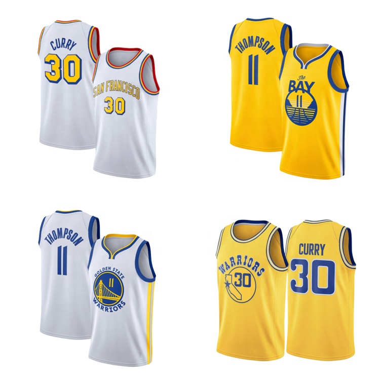 Горячая Распродажа, баскетбольные Джерси N BA Golden State Warrior 30, карри 11, Томпсон, спортивные баскетбольные Джерси на заказ