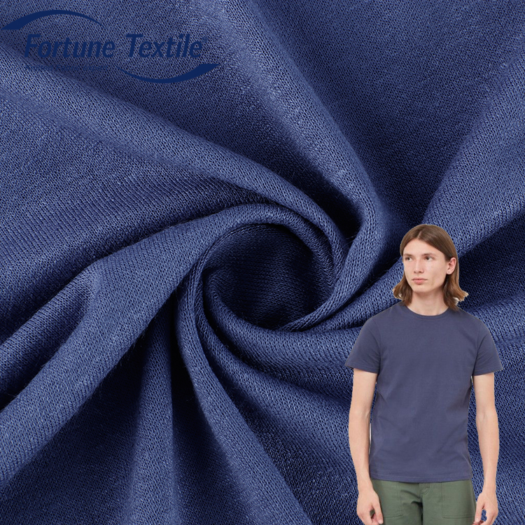 Fortune textile ultrathin 32s TR single jersey fabric 140g polyester rayon jersey knit fabric