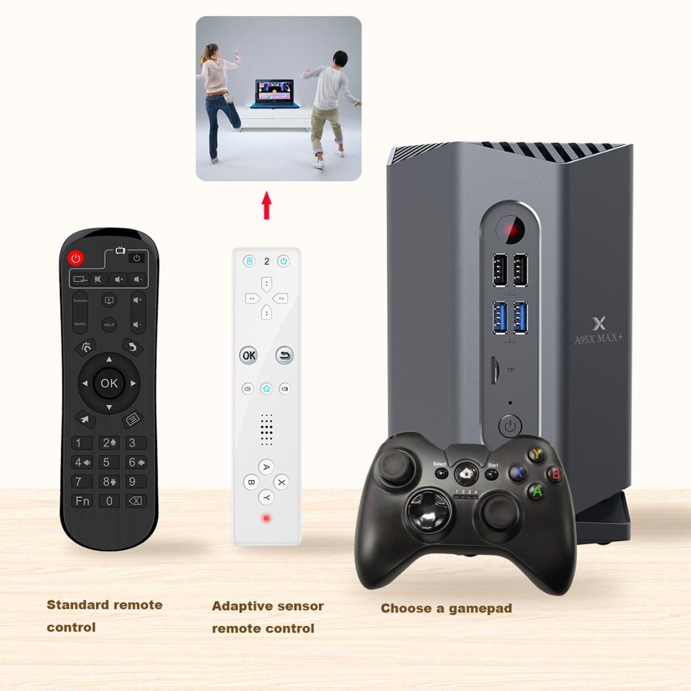 Приставка Игровая A95X Max plus, 4 + 64 ГБ, Android 9,0, Wi-Fi, Bluetooth