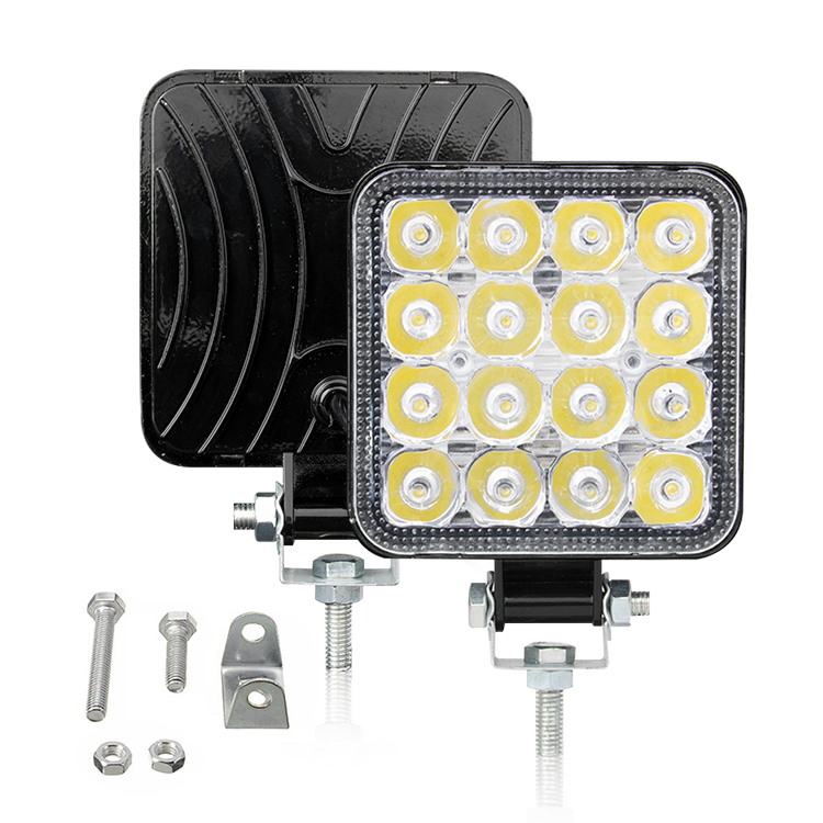 RCJ 3 inch 48w Car LED Spot Beam Lights Square Off-road Bulb Lamp For Jeep SUV Truck ATV led driving light