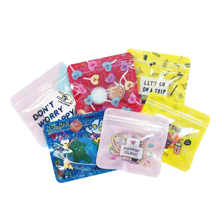 Custom Printed Resealable Small Cute Zip Lock Bags Cartoon Ziplock Bag Candy packaging Bag