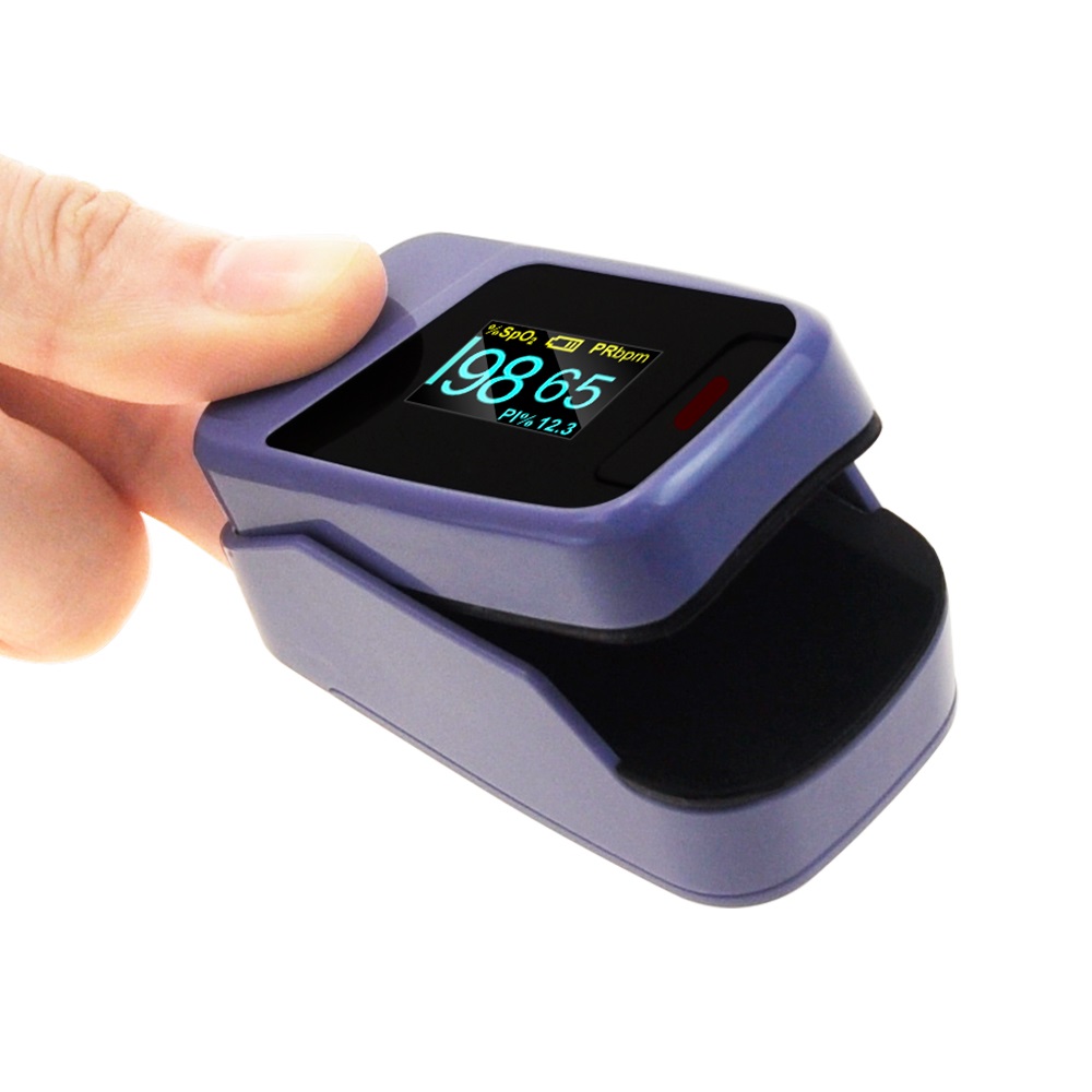 CE Medical OLED Purple White Black Fingertip Pulse Oximeter Household Health oximeter oximetro