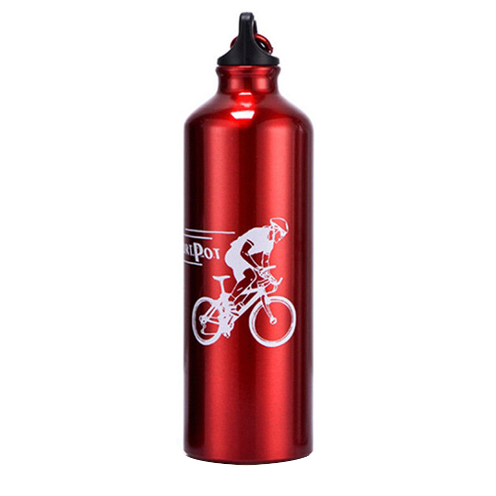 Custom Cycling Camping Water Bottle Bicycle Outdoor Sports Aluminum Alloy Water Bottle Portable Metal Sports Drink Cup