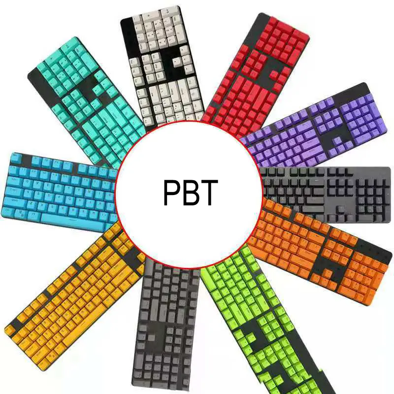 Wholesale Factory 104 Keys Double Shot PBT Backlit Keycaps for Mechanical Keyboard