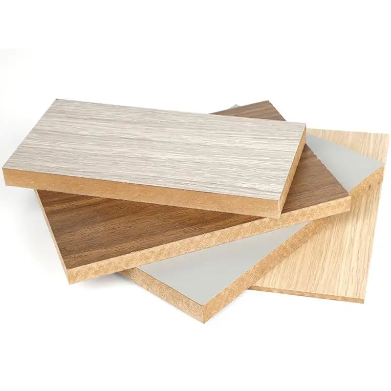 Customization Color Thickness Size E0 1 White Black Veneer Melamine 4x8 Laminated Cheap Wood Grain HDF Plywood Sheet Board Price