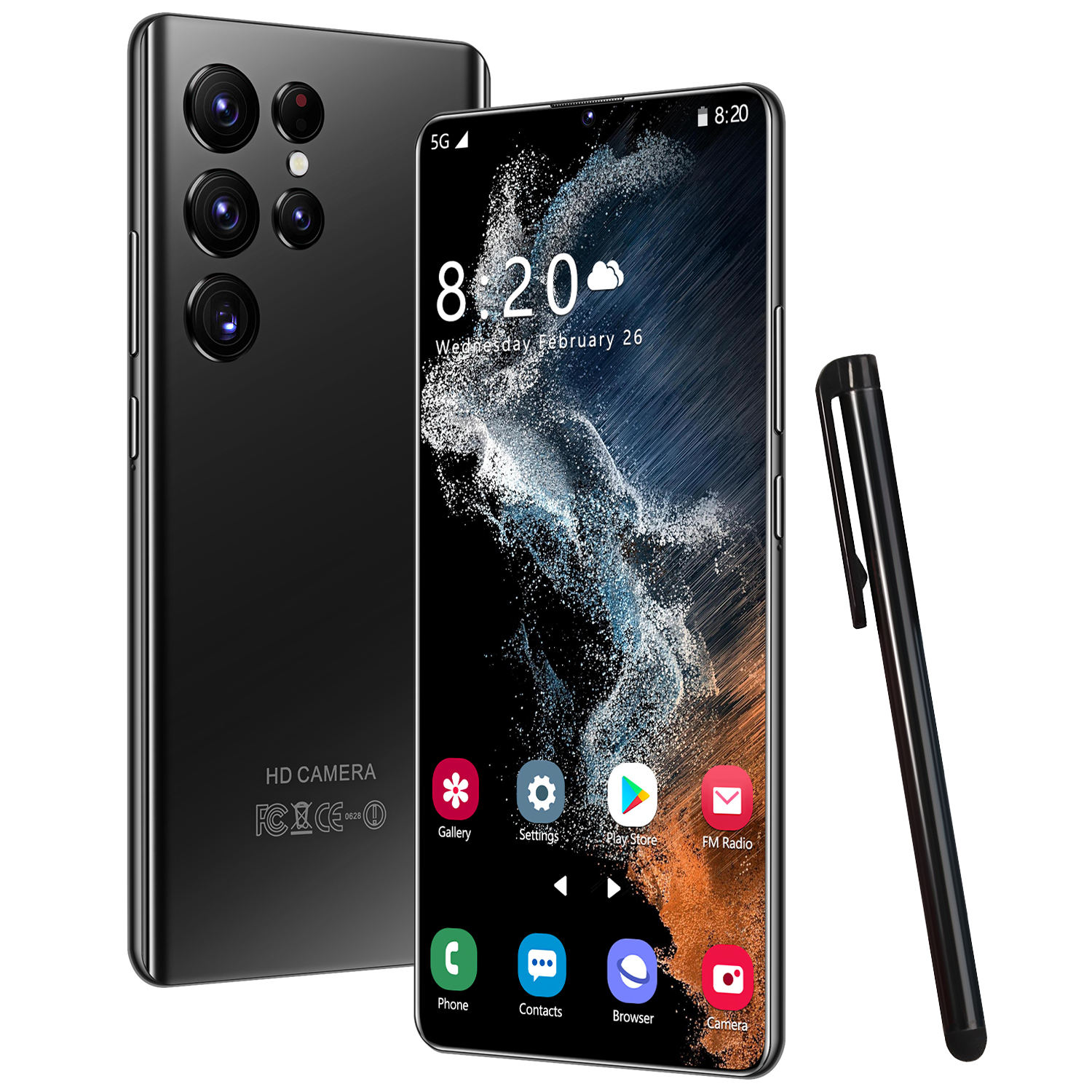 Горячая распродажа! S22 ультра оригинальный 16 ГБ + 512 ГБ 16MP + 32MP распознавания лиц и полный дисплей Android 12,0 сотовый телефон смарт-чехол для мобильного телефона