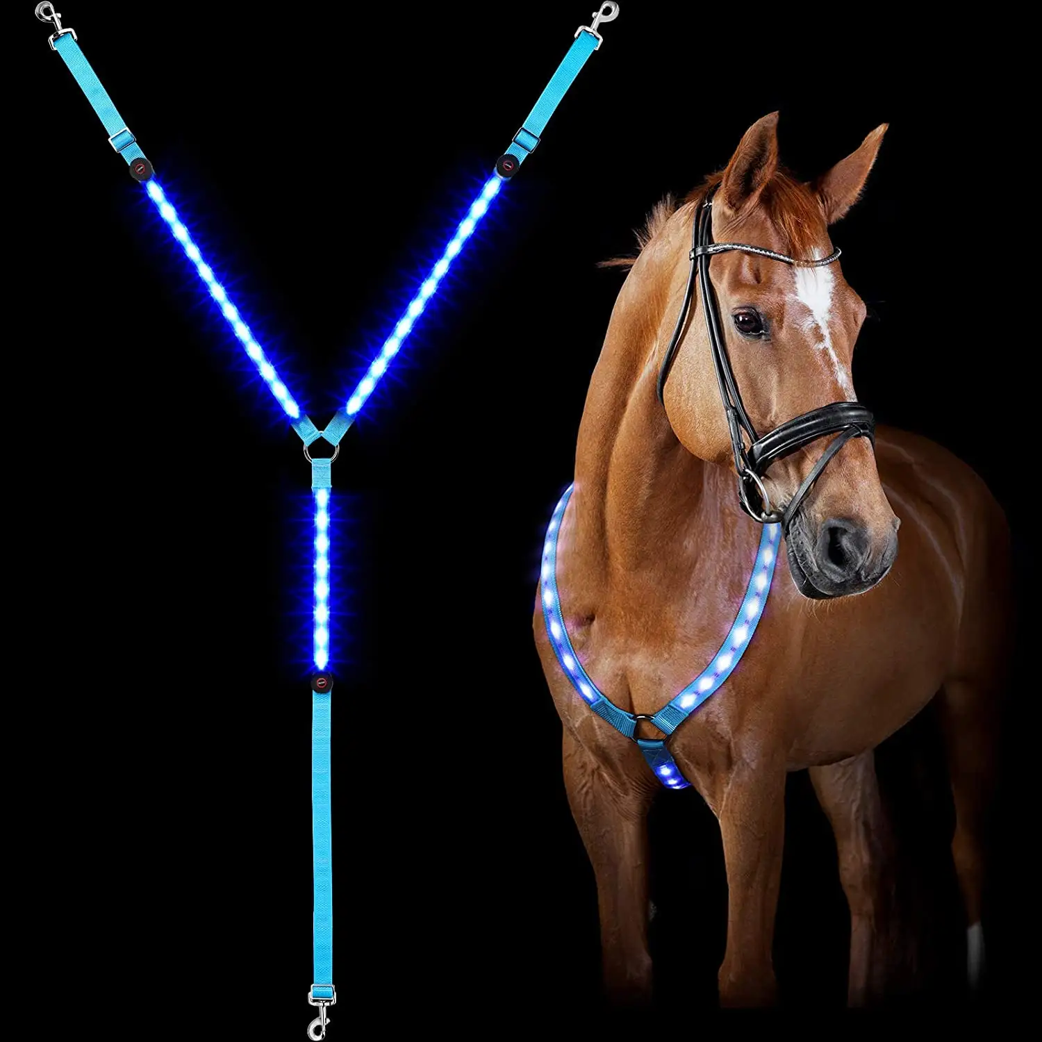 Высокое качество мигающий светодиод Конская упряжь для лошади