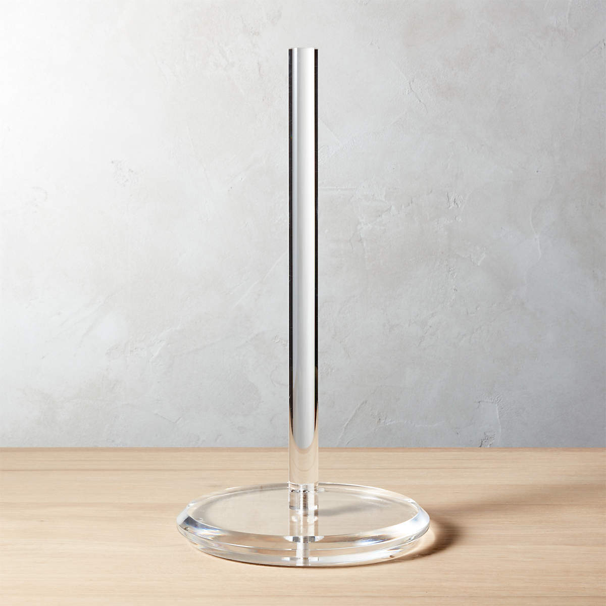 Modern Innovations Countertop Paper Towels Roll Dispenser Stand Clear Acrylic Paper Towel Holder for Kitchen Bathroom