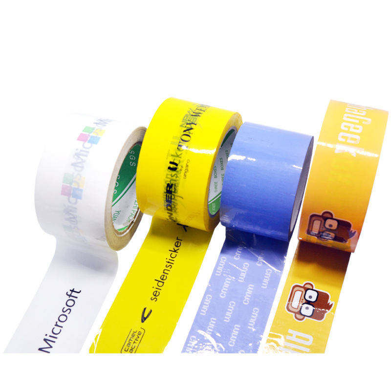 Custom Colored Adhesive Masking Tape Strong Adhesive Custom Printed Company Logo Bopp Packing Tape